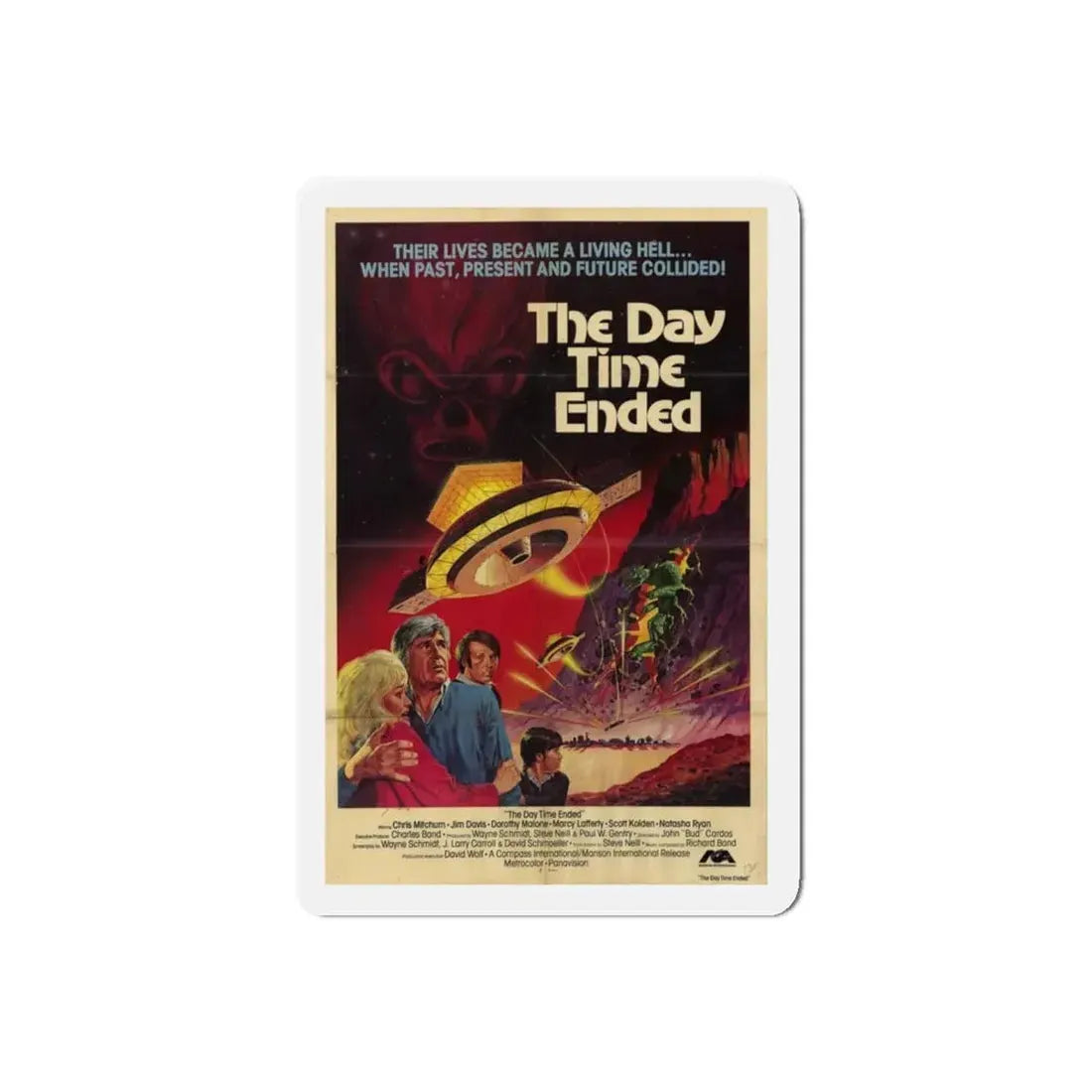 THE DAY TIME ENDED 1980 Movie Poster - Refrigerator Magnet 5 Inch Die-Cut - The Sticker Space