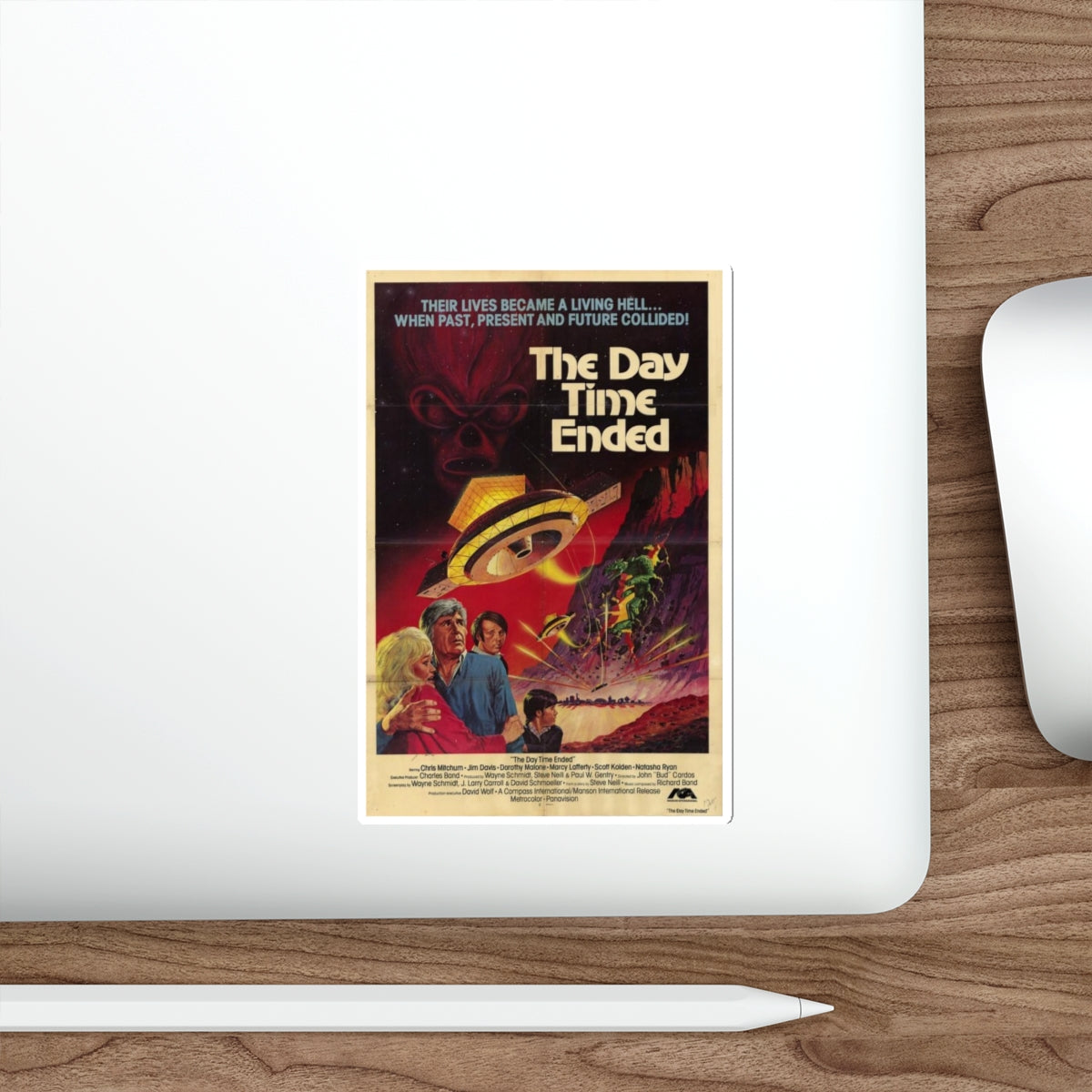 THE DAY TIME ENDED 1980 Movie Poster STICKER Vinyl Die-Cut Decal-The Sticker Space