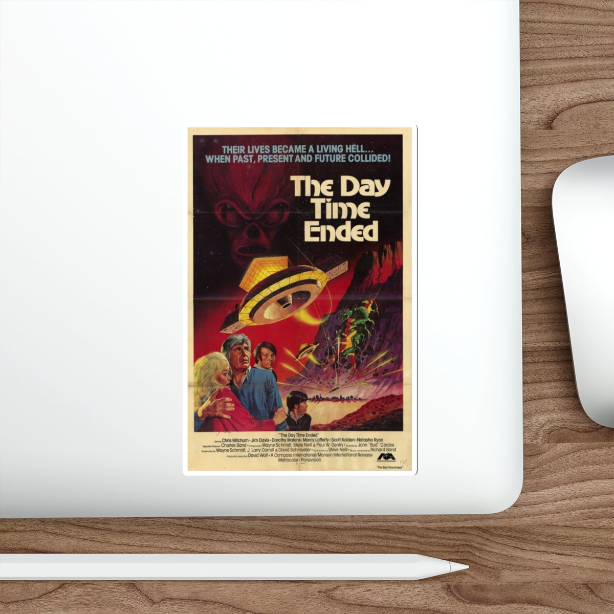 THE DAY TIME ENDED 1980 Movie Poster STICKER Vinyl Die-Cut Decal-The Sticker Space