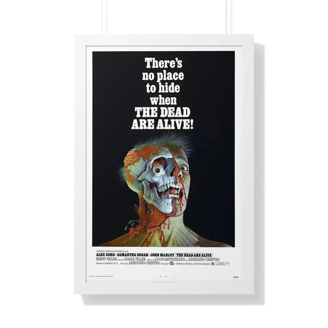 THE DEAD ARE ALIVE 1972 - Framed Movie Poster 20" x 30" White - The Sticker Space