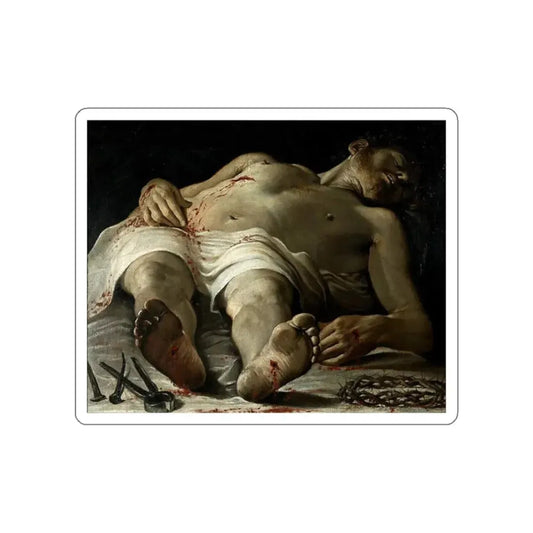 The dead Christ (Artwork) STICKER Vinyl Die-Cut Decal White Die-Cut 2 Inch - The Sticker Space