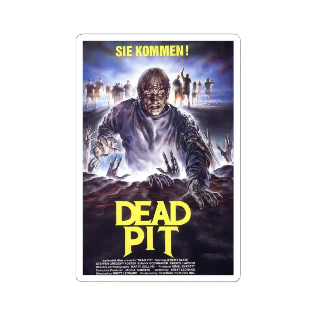 THE DEAD PIT 1989 Movie Poster - STICKER Vinyl Kiss-Cut Decal 3 Inch White - The Sticker Space