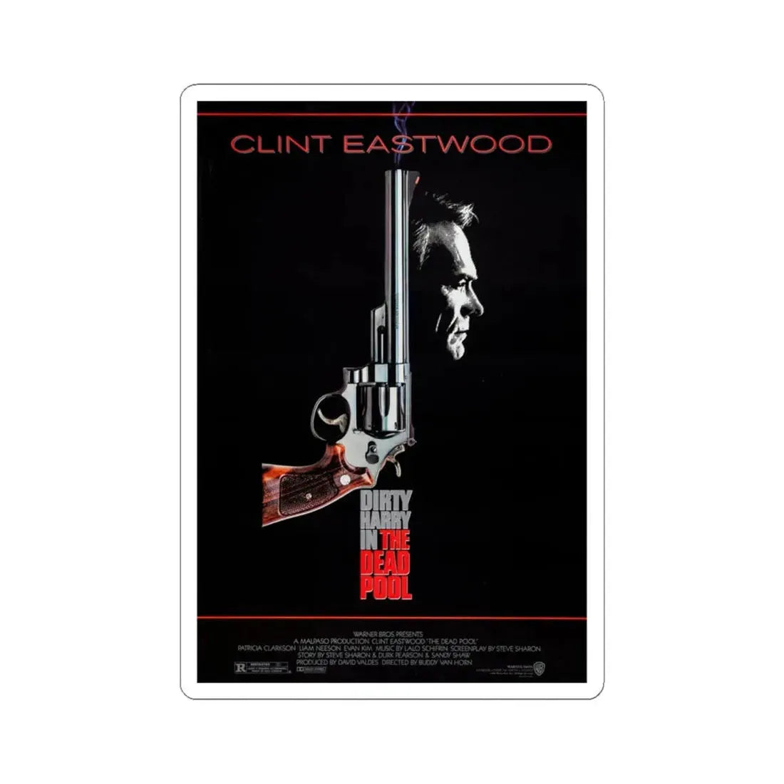 The Dead Pool 1988 Movie Poster - STICKER Vinyl Kiss-Cut Decal 6 Inch White - The Sticker Space