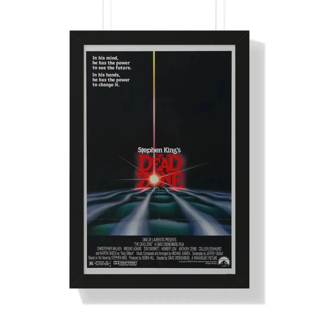 THE DEAD ZONE 1983 - Framed Movie Poster 16″ x 24″ Black - The Sticker Space