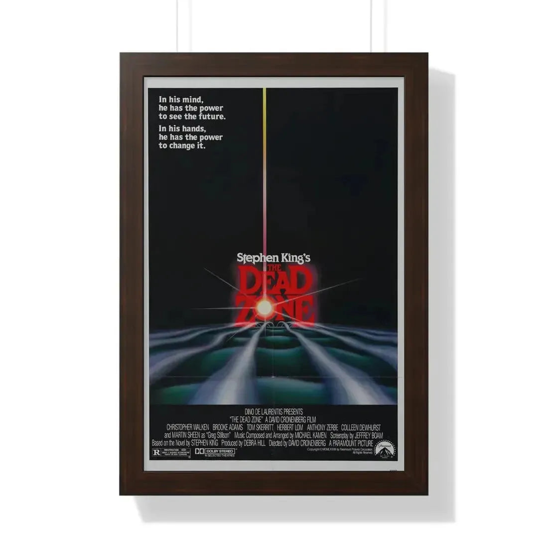 THE DEAD ZONE 1983 - Framed Movie Poster 16″ x 24″ Walnut - The Sticker Space