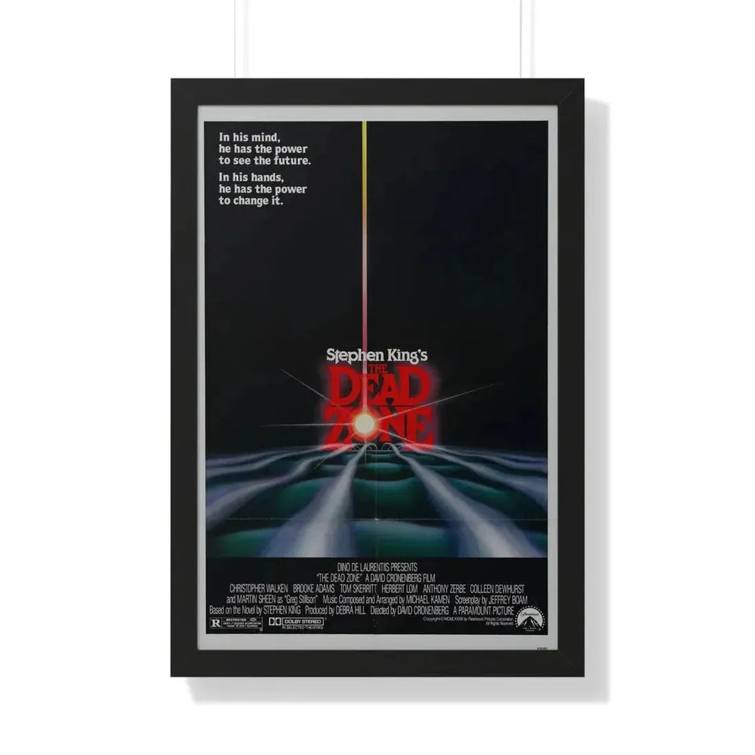 THE DEAD ZONE 1983 - Framed Movie Poster 20" x 30" Black - The Sticker Space