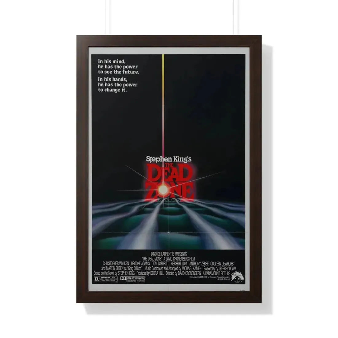 THE DEAD ZONE 1983 - Framed Movie Poster 20" x 30" Walnut - The Sticker Space