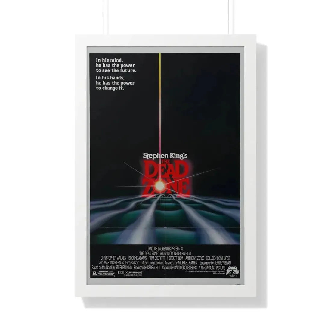 THE DEAD ZONE 1983 - Framed Movie Poster 20" x 30" White - The Sticker Space