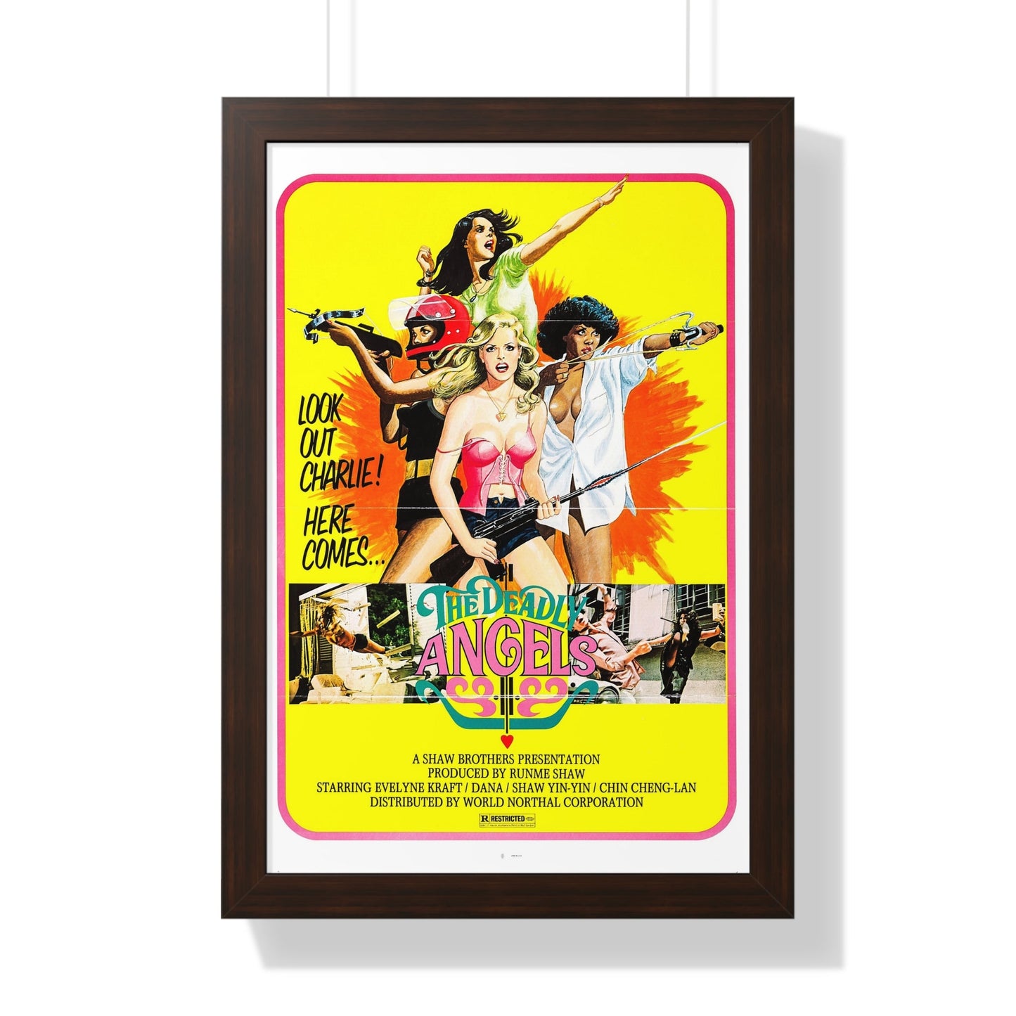 THE DEADLY ANGELS 1977 - Framed Movie Poster-16″ x 24″-The Sticker Space