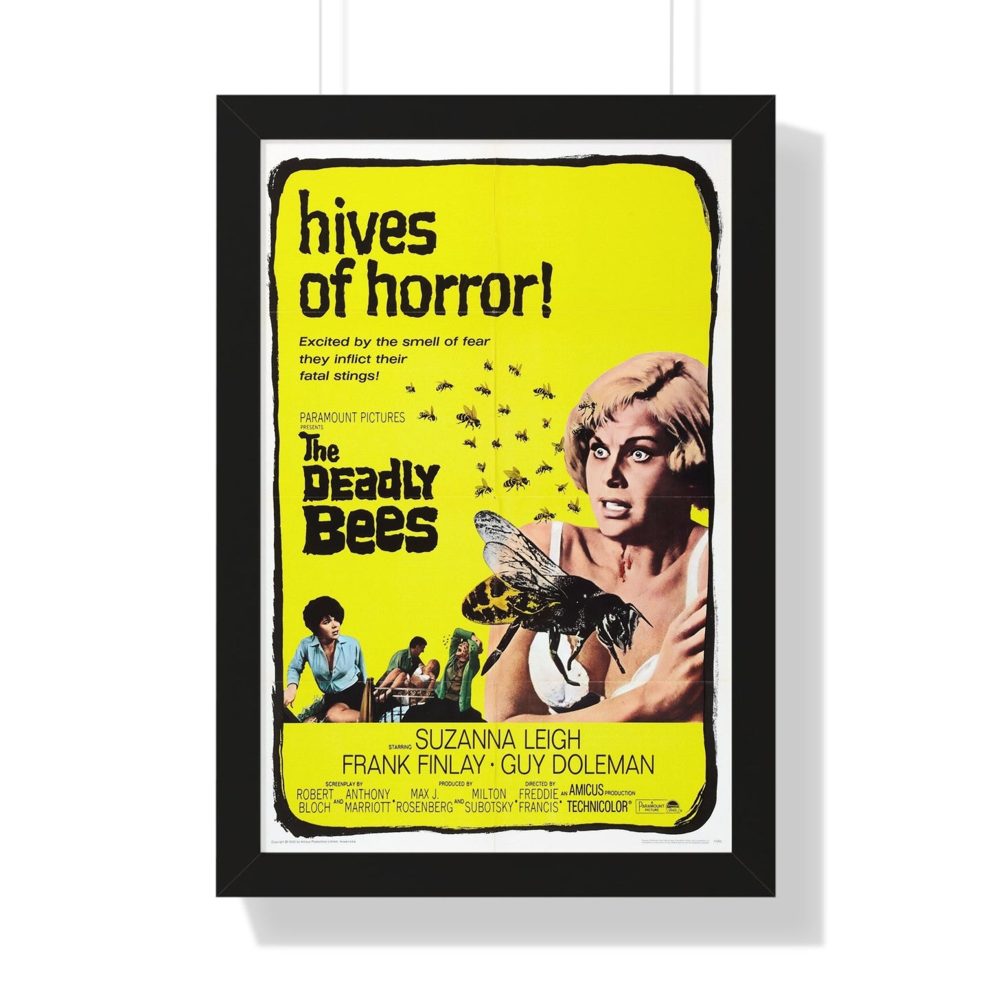 THE DEADLY BEES 1967 - Framed Movie Poster-16″ x 24″-The Sticker Space