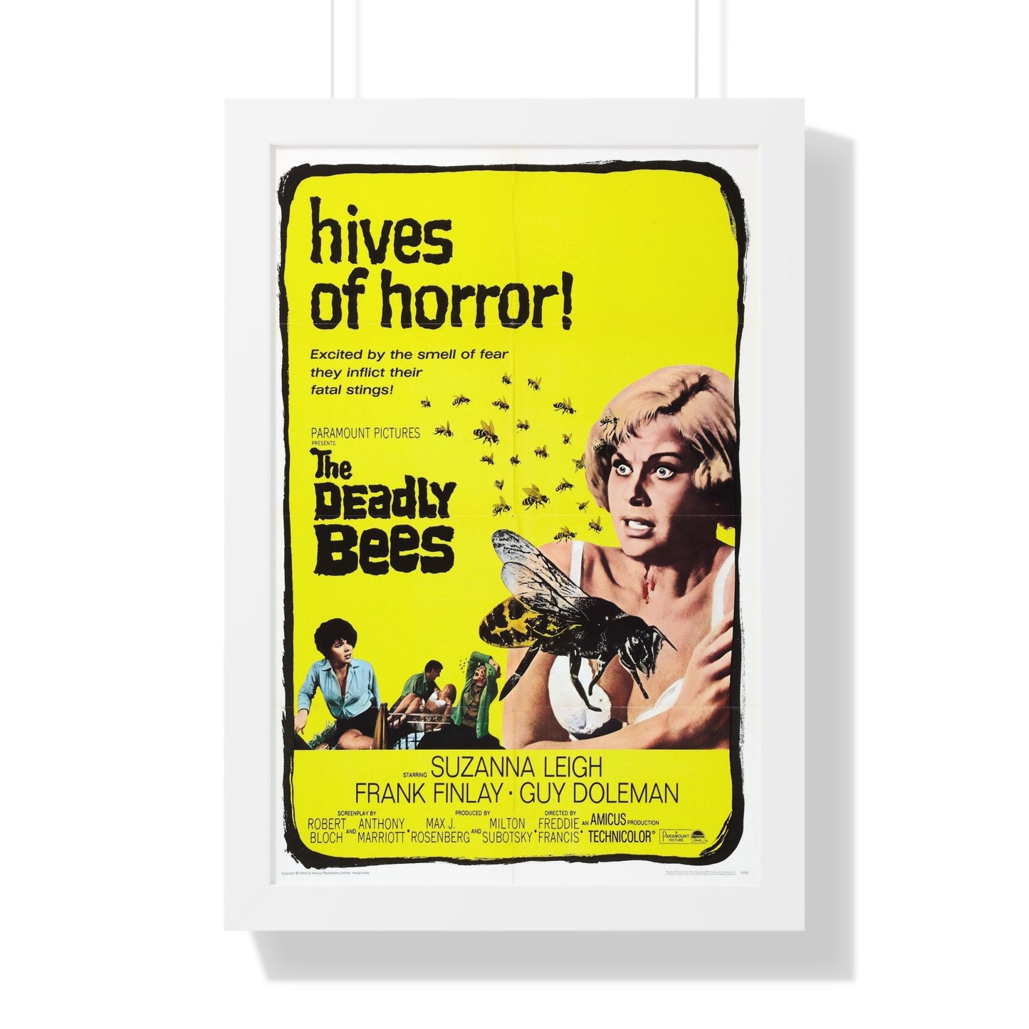 THE DEADLY BEES 1967 - Framed Movie Poster-16″ x 24″-The Sticker Space