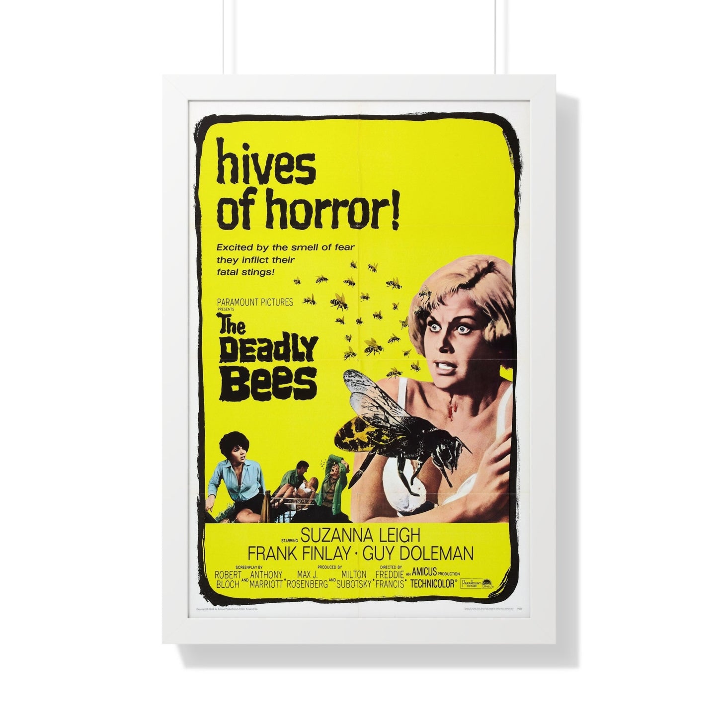 THE DEADLY BEES 1967 - Framed Movie Poster-20" x 30"-The Sticker Space