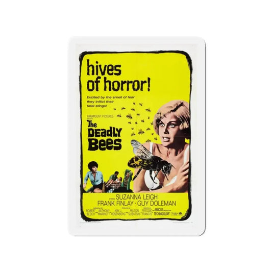 THE DEADLY BEES 1967 Movie Poster - Refrigerator Magnet 2 Inch Die-Cut - The Sticker Space