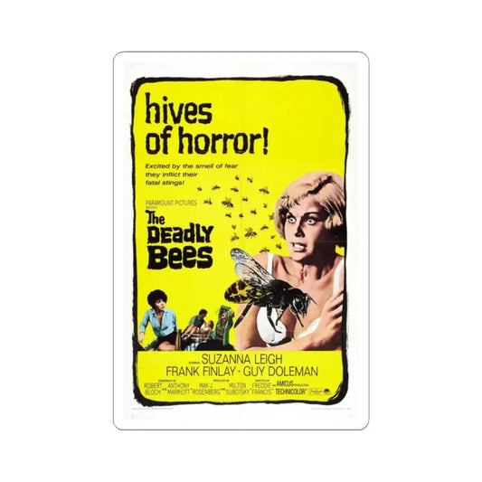 THE DEADLY BEES 1967 Movie Poster - STICKER Vinyl Kiss-Cut Decal 2 Inch White - The Sticker Space