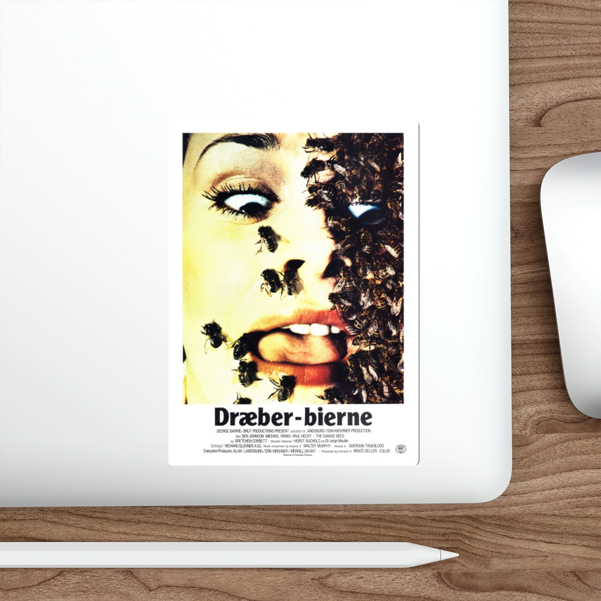 THE DEADLY BEES (DANISH) 1967 Movie Poster STICKER Vinyl Die-Cut Decal-The Sticker Space