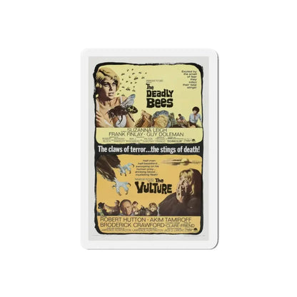THE DEADLY BEES + THE VULTURE 1967 Movie Poster - Refrigerator Magnet 5 Inch Die-Cut - The Sticker Space
