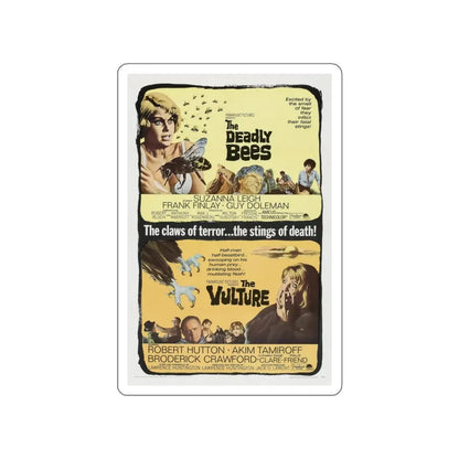 THE DEADLY BEES + THE VULTURE 1967 Movie Poster STICKER Vinyl Die-Cut Decal 5 Inch - The Sticker Space