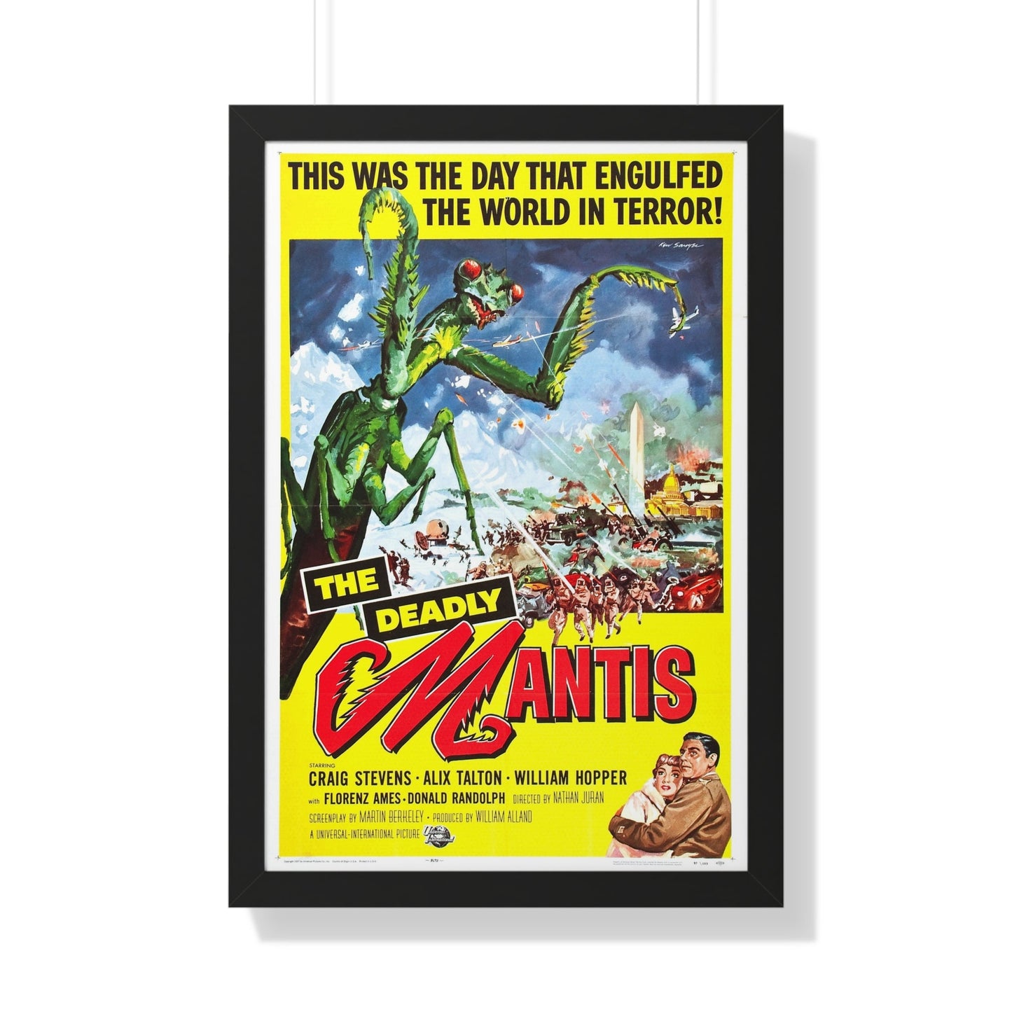 THE DEADLY MANTIS 1957 - Framed Movie Poster-20" x 30"-The Sticker Space