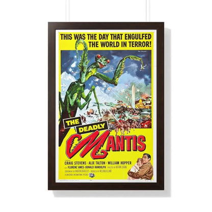 THE DEADLY MANTIS 1957 - Framed Movie Poster 20" x 30" Walnut - The Sticker Space