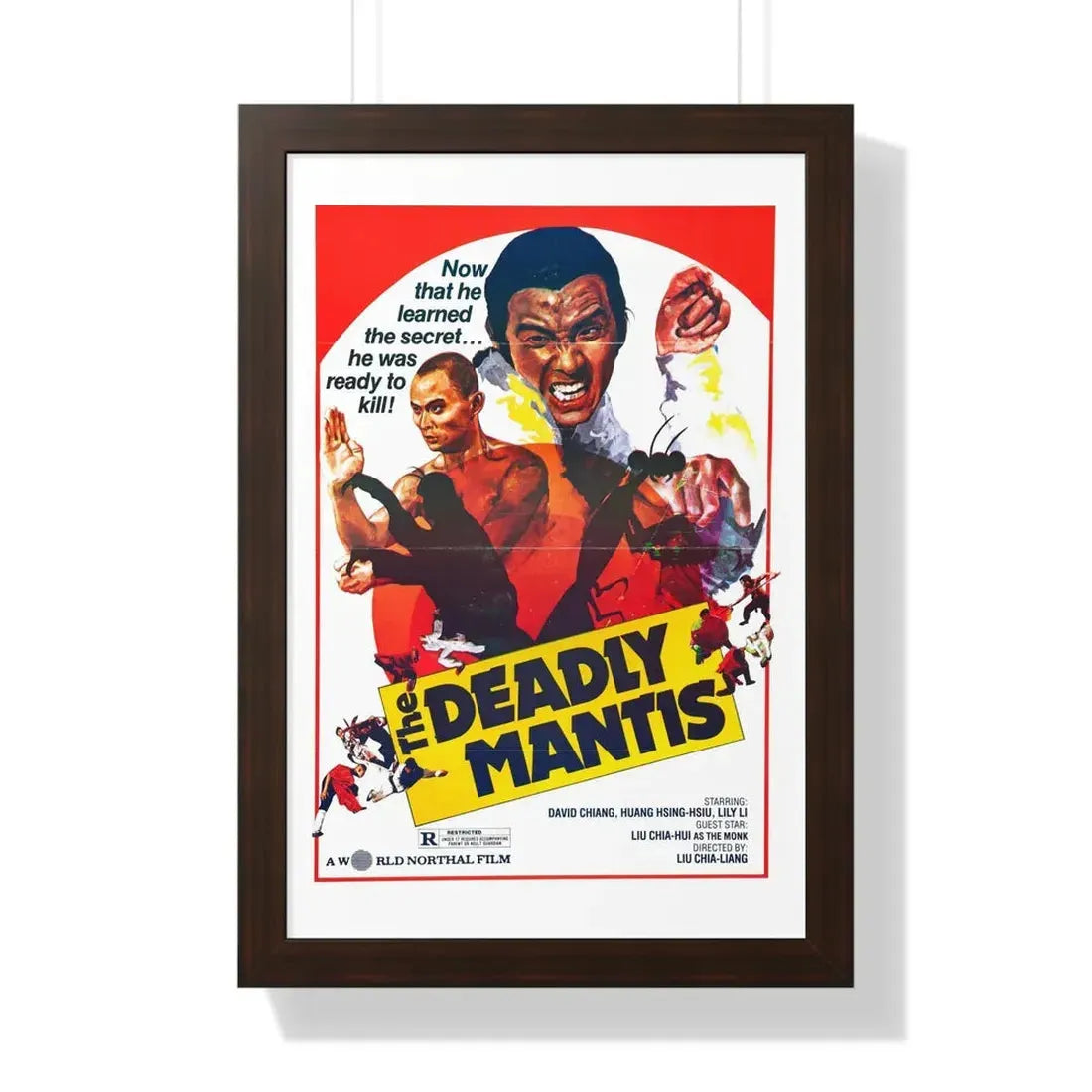 THE DEADLY MANTIS (1978) - Framed Movie Poster 16″ x 24″ Walnut - The Sticker Space
