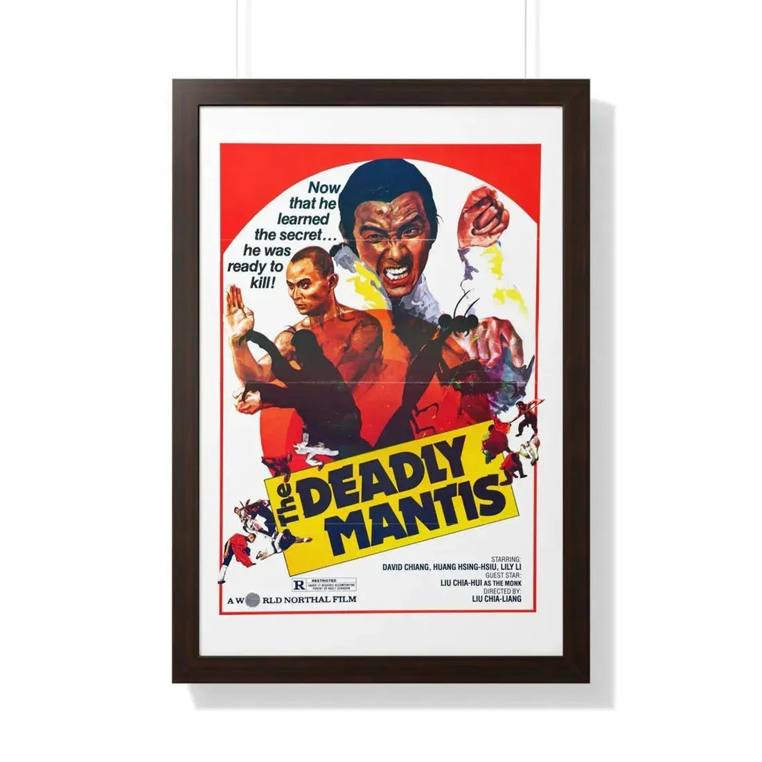 THE DEADLY MANTIS (1978) - Framed Movie Poster 20" x 30" Walnut - The Sticker Space