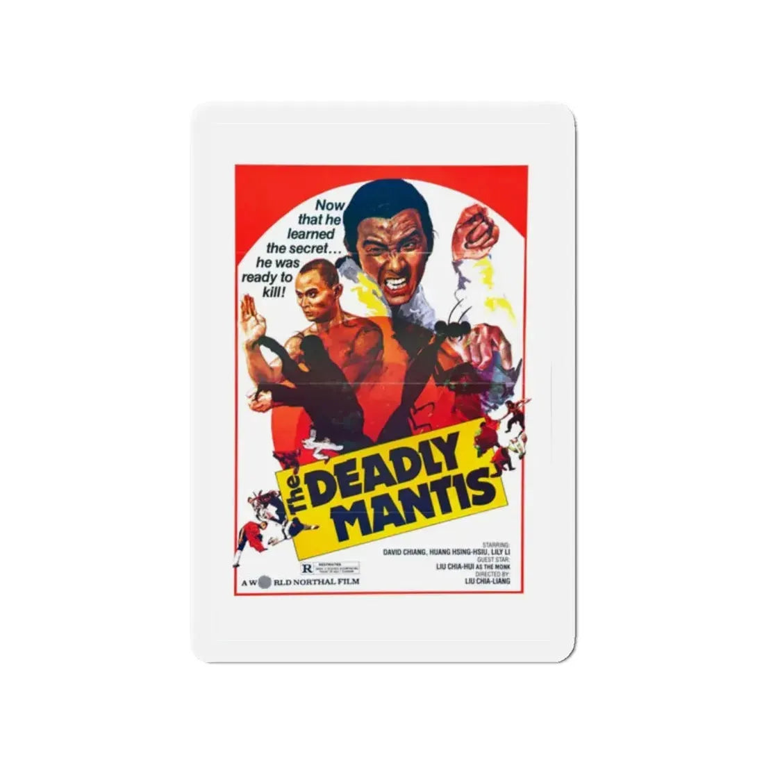 THE DEADLY MANTIS (1978) Movie Poster - Refrigerator Magnet 2 Inch Die-Cut - The Sticker Space