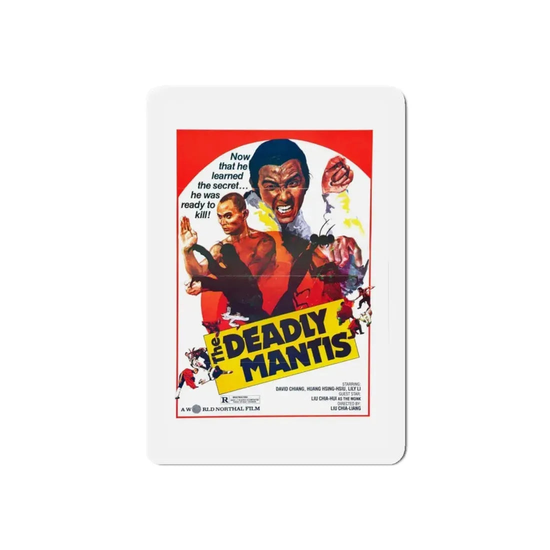 THE DEADLY MANTIS (1978) Movie Poster - Refrigerator Magnet 4 Inch Die-Cut - The Sticker Space