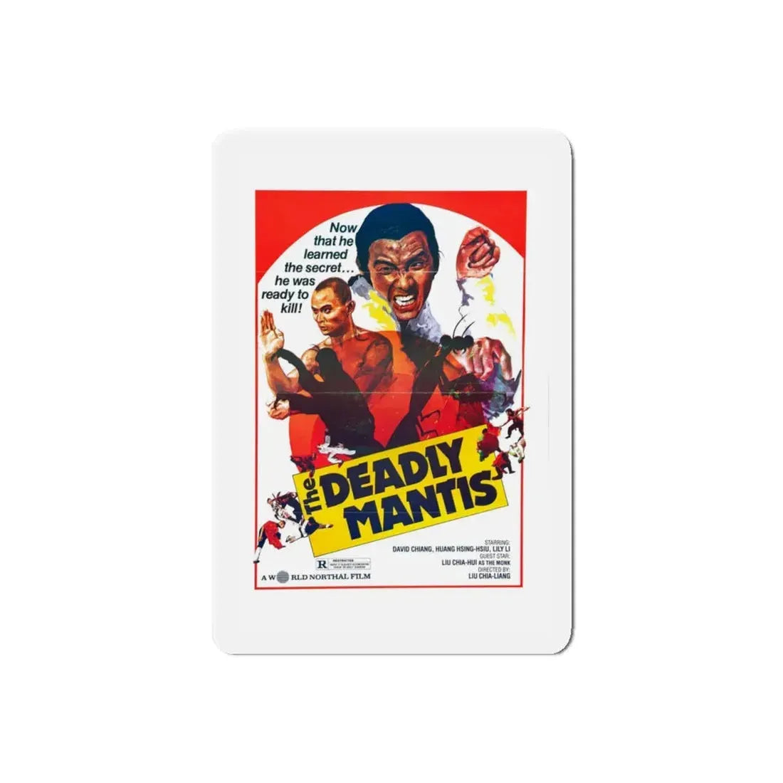 THE DEADLY MANTIS (1978) Movie Poster - Refrigerator Magnet 6 Inch Die-Cut - The Sticker Space
