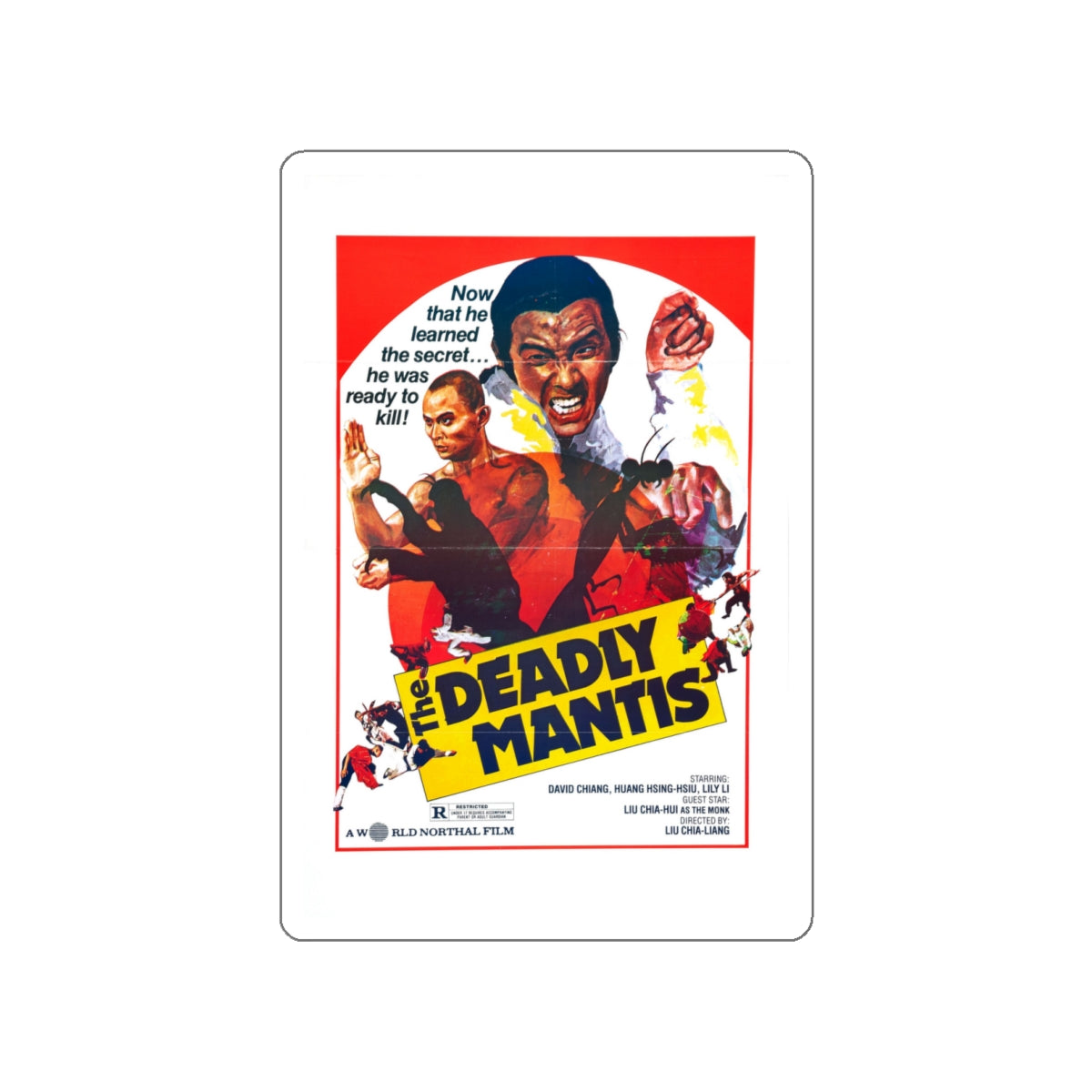THE DEADLY MANTIS (1978) Movie Poster STICKER Vinyl Die-Cut Decal-White-The Sticker Space