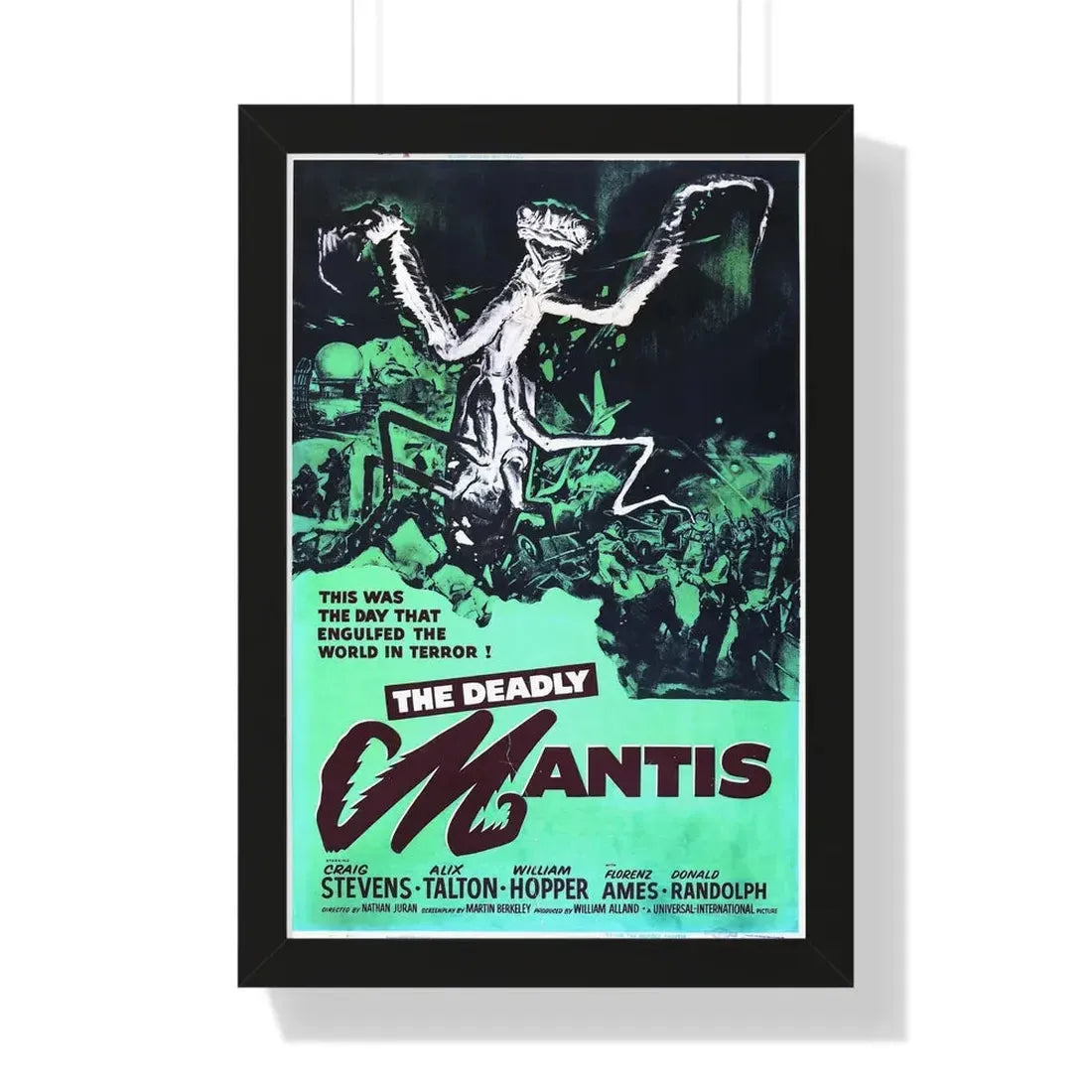 THE DEADLY MANTIS (4) 1957 - Framed Movie Poster 16″ x 24″ Black - The Sticker Space