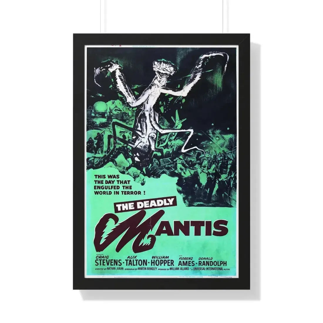 THE DEADLY MANTIS (4) 1957 - Framed Movie Poster 20" x 30" Black - The Sticker Space