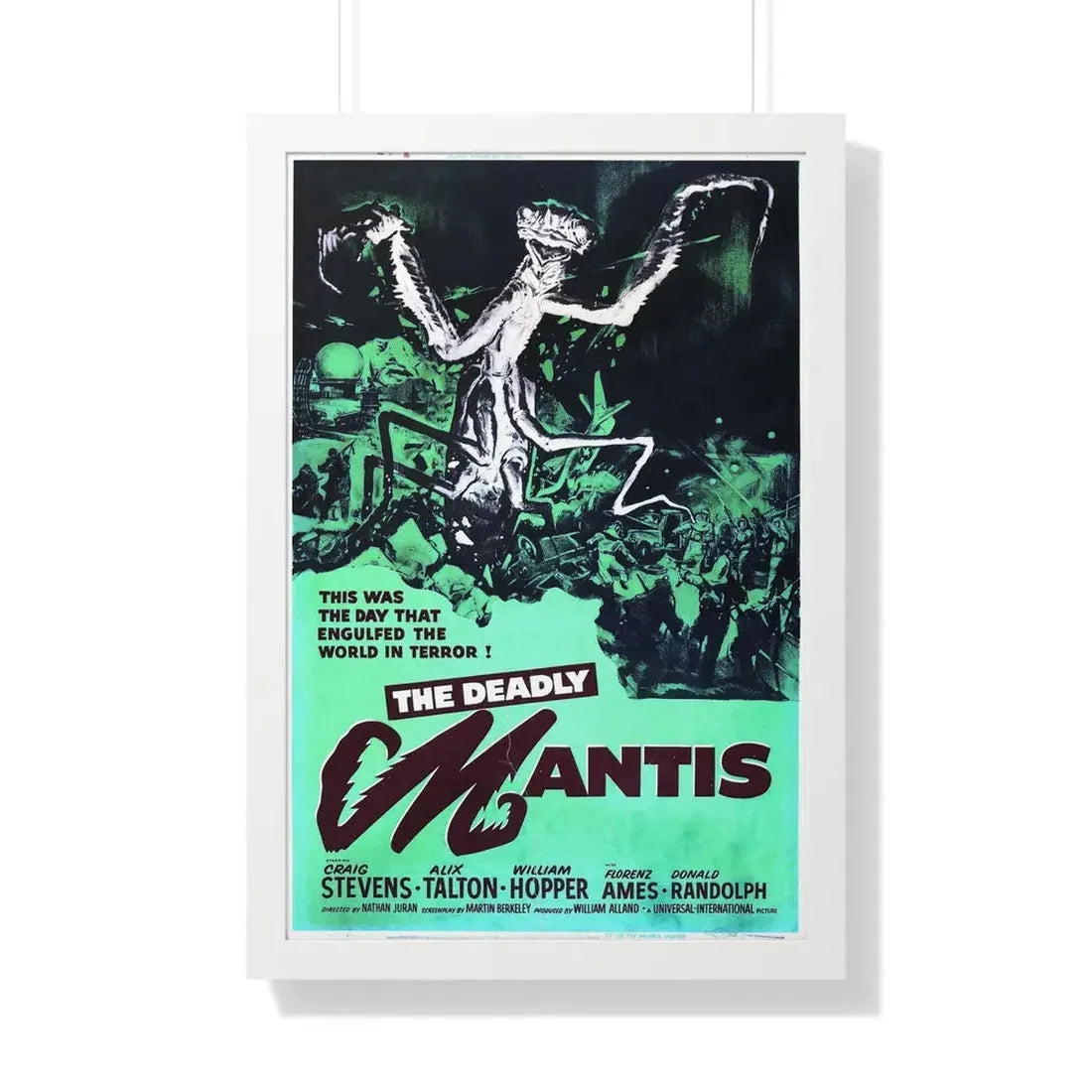 THE DEADLY MANTIS (4) 1957 - Framed Movie Poster 20" x 30" White - The Sticker Space