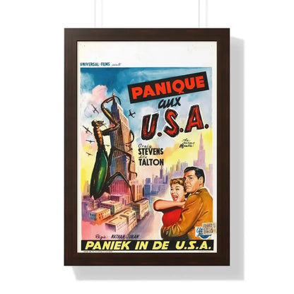 THE DEADLY MANTIS (BELGIAN) 1957 - Framed Movie Poster 16″ x 24″ Walnut - The Sticker Space