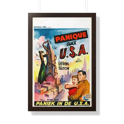 THE DEADLY MANTIS (BELGIAN) 1957 - Framed Movie Poster 20" x 30" Walnut - The Sticker Space