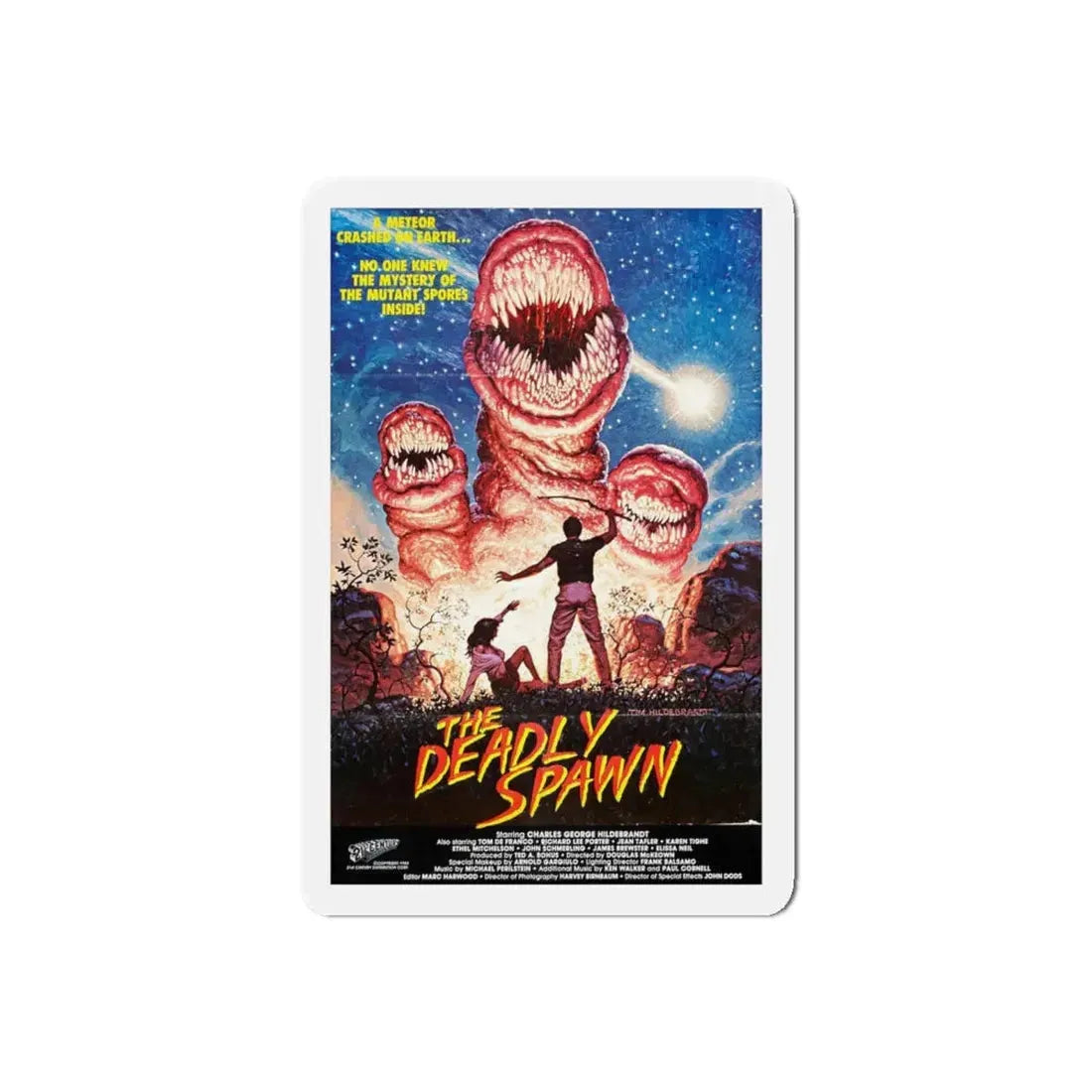 THE DEADLY SPAWN 1983 Movie Poster - Refrigerator Magnet 5 Inch Die-Cut - The Sticker Space