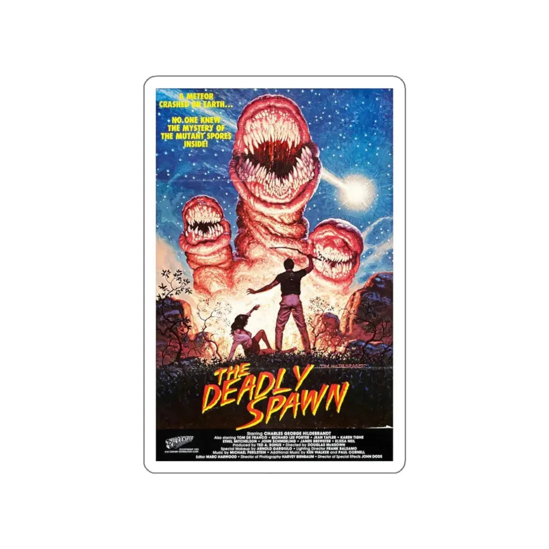 THE DEADLY SPAWN 1983 Movie Poster STICKER Vinyl Die-Cut Decal 3 Inch - The Sticker Space