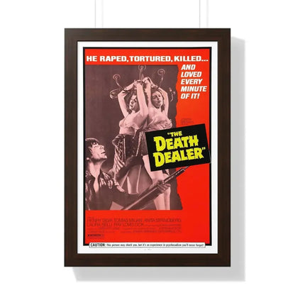 THE DEATH DEALER (ALMOST HUMAN) 1974 - Framed Movie Poster 16″ x 24″ Walnut - The Sticker Space