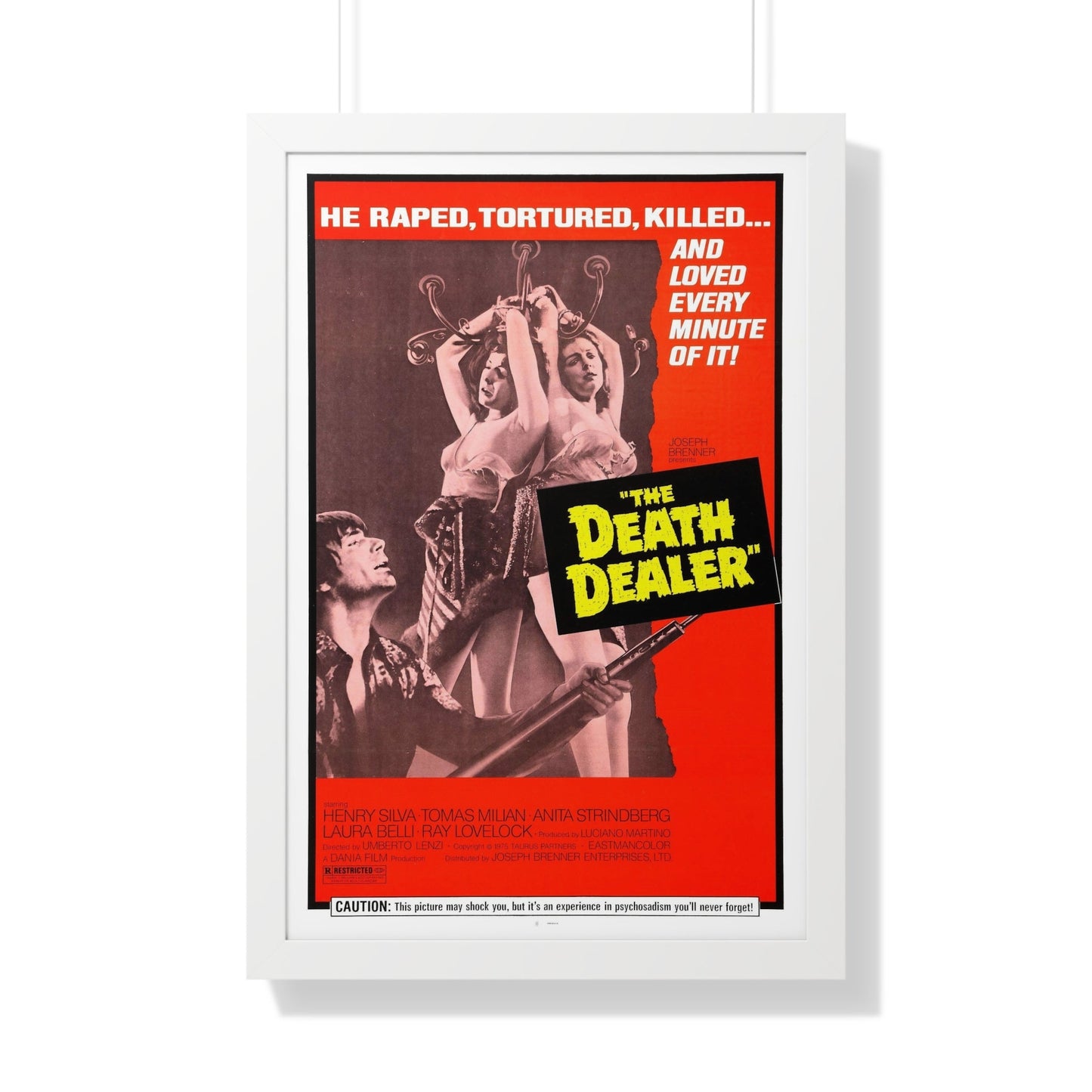 THE DEATH DEALER (ALMOST HUMAN) 1974 - Framed Movie Poster-20" x 30"-The Sticker Space