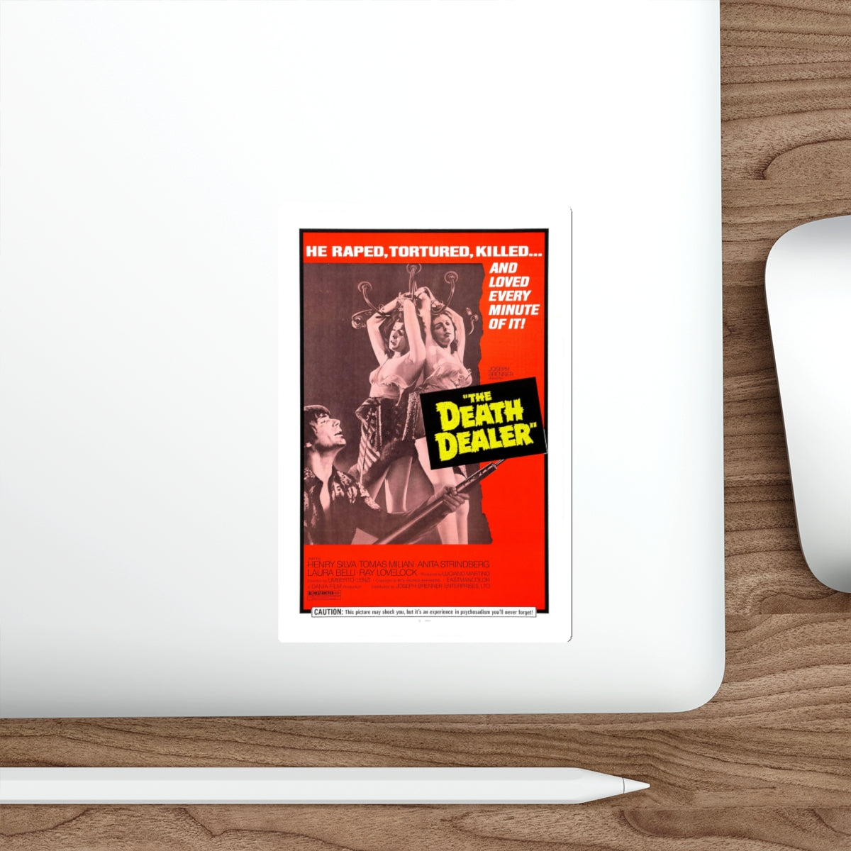 THE DEATH DEALER (ALMOST HUMAN) 1974 Movie Poster STICKER Vinyl Die-Cut Decal-The Sticker Space
