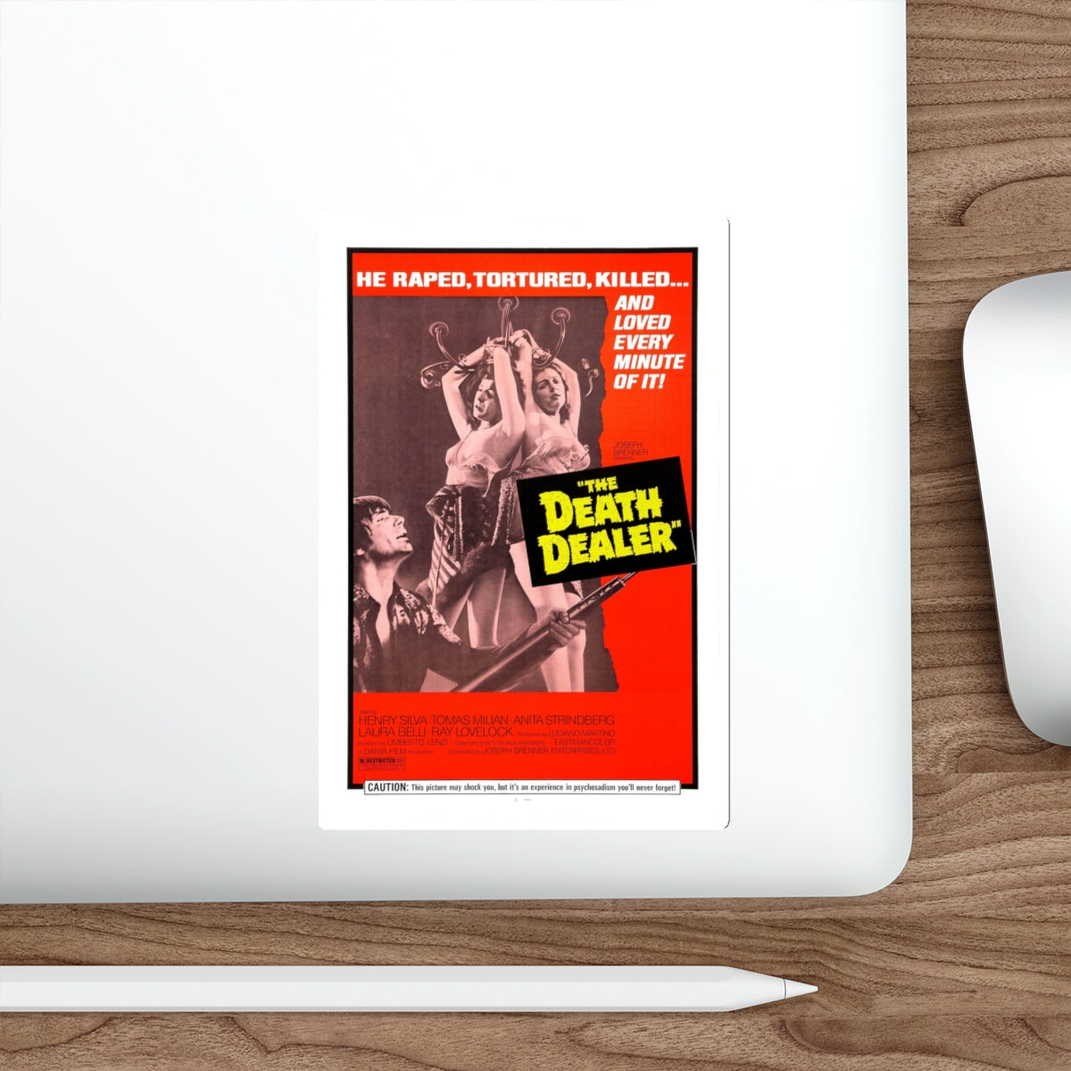THE DEATH DEALER (ALMOST HUMAN) 1974 Movie Poster STICKER Vinyl Die-Cut Decal-The Sticker Space