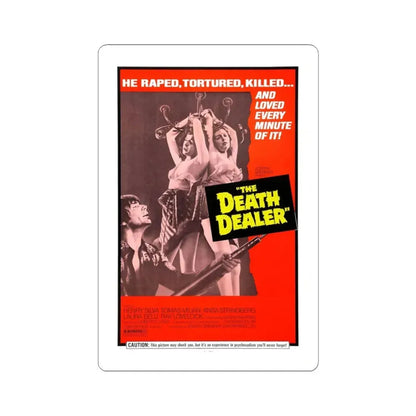 THE DEATH DEALER (ALMOST HUMAN) 1974 Movie Poster - STICKER Vinyl Kiss-Cut Decal 3 Inch White - The Sticker Space