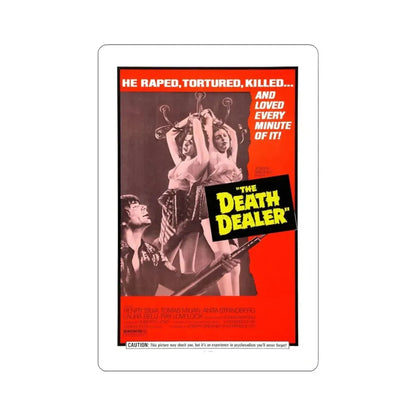 THE DEATH DEALER (ALMOST HUMAN) 1974 Movie Poster - STICKER Vinyl Kiss-Cut Decal 4 Inch White - The Sticker Space
