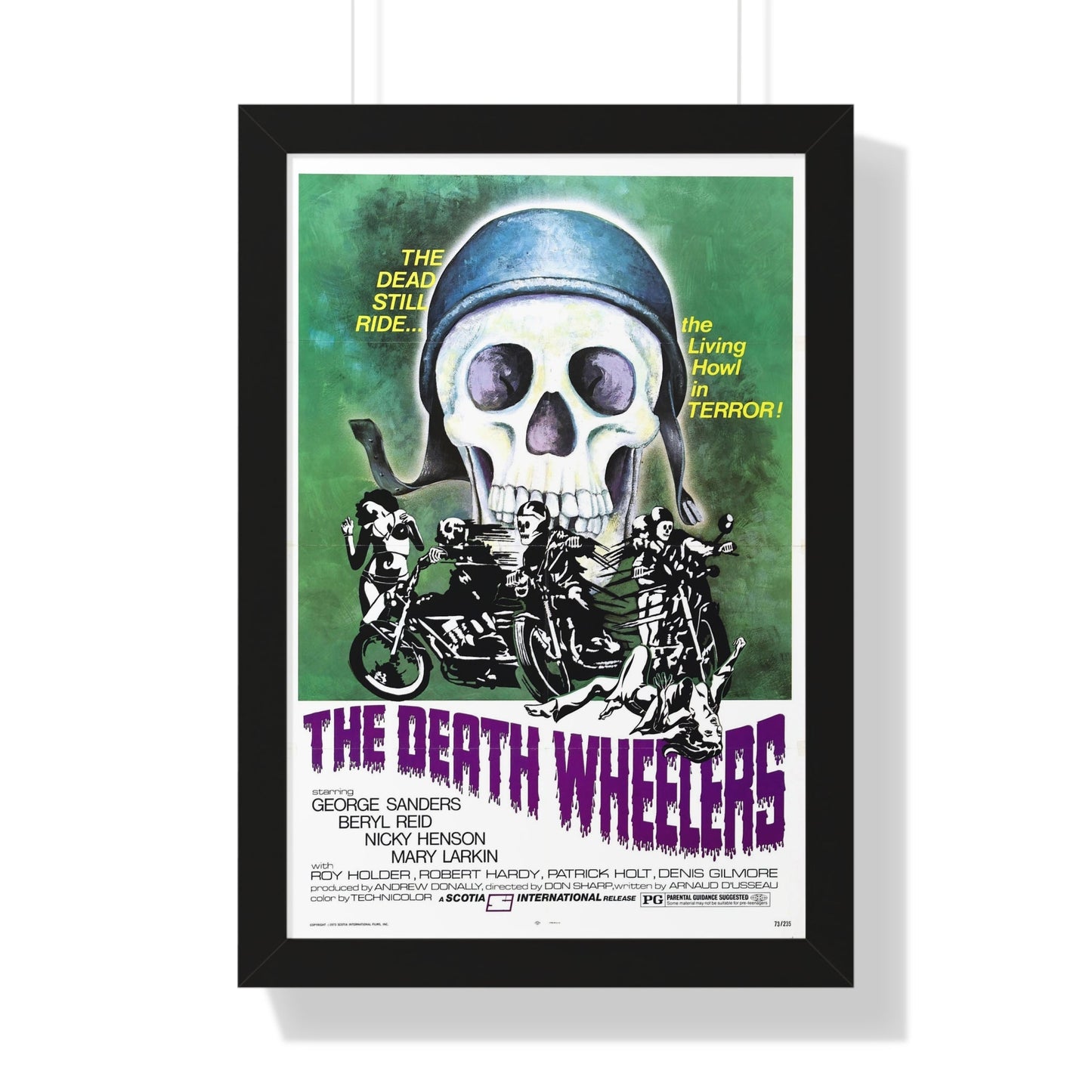 THE DEATH WHEELERS 1973 - Framed Movie Poster-16″ x 24″-The Sticker Space