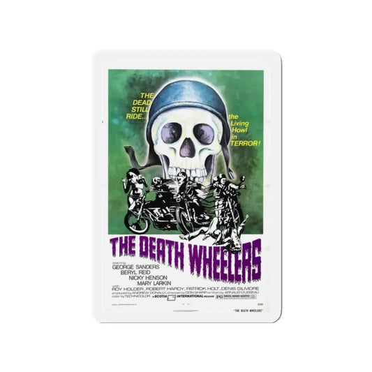 THE DEATH WHEELERS 1973 Movie Poster - Refrigerator Magnet 2 Inch Die-Cut - The Sticker Space