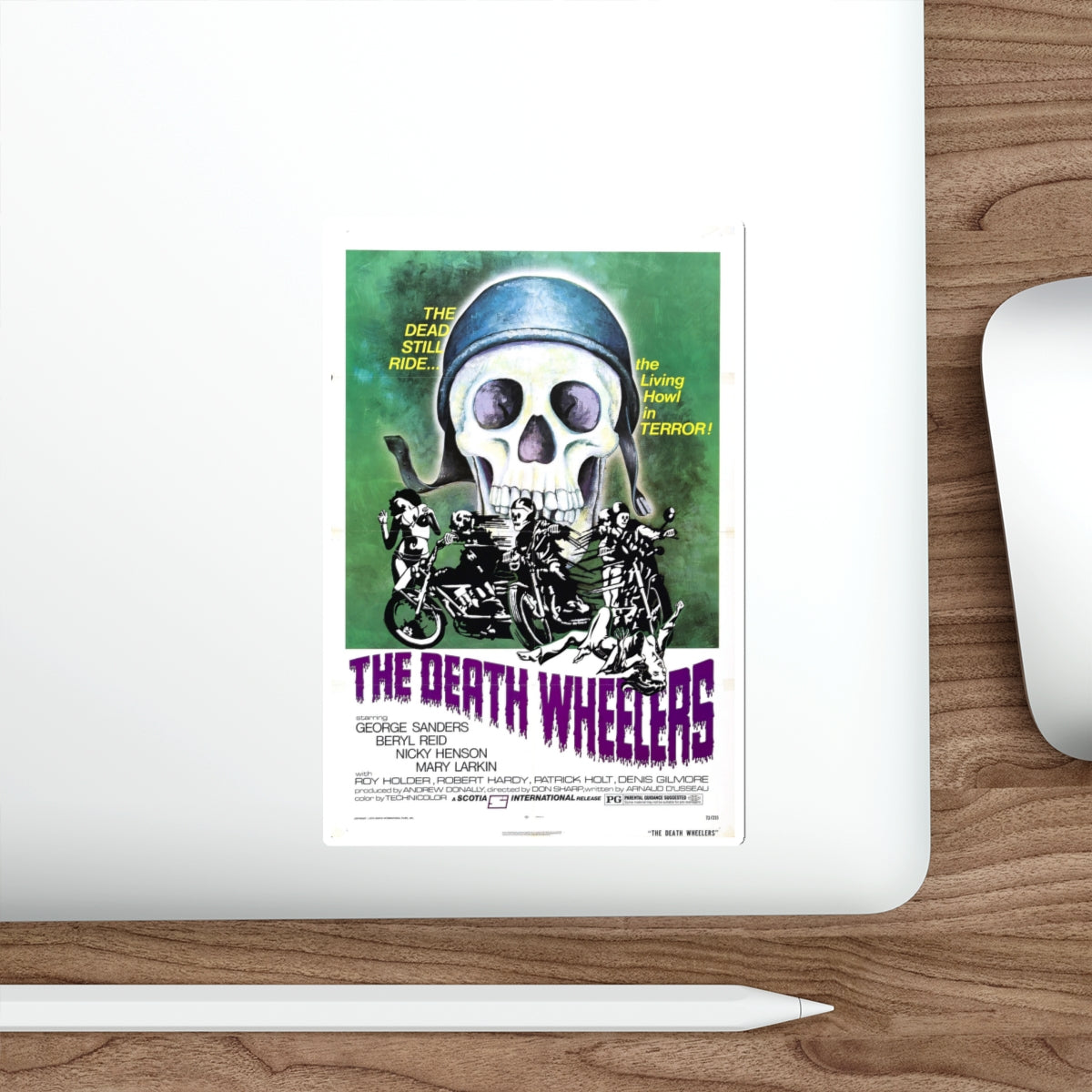 THE DEATH WHEELERS 1973 Movie Poster STICKER Vinyl Die-Cut Decal-The Sticker Space