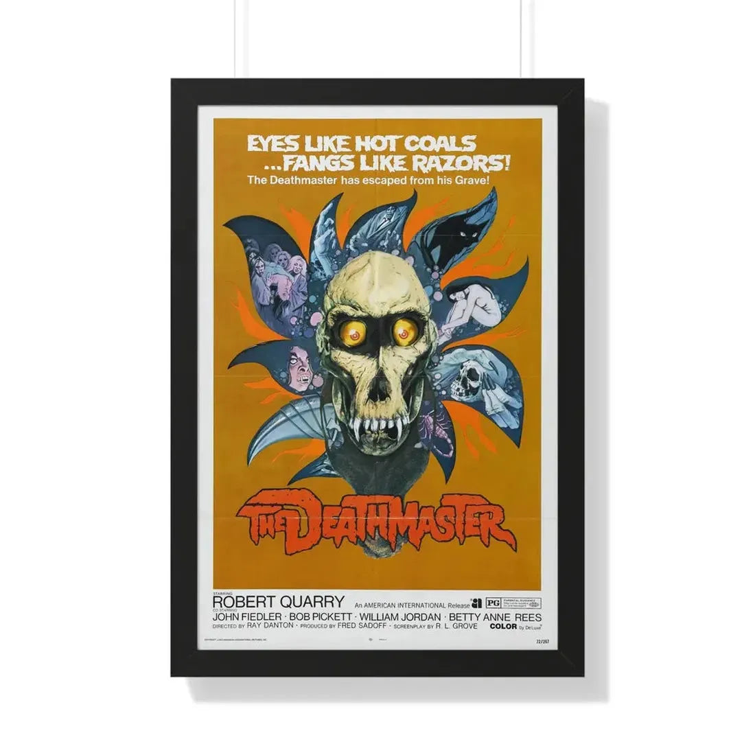 THE DEATHMASTER 1972 - Framed Movie Poster 20" x 30" Black - The Sticker Space