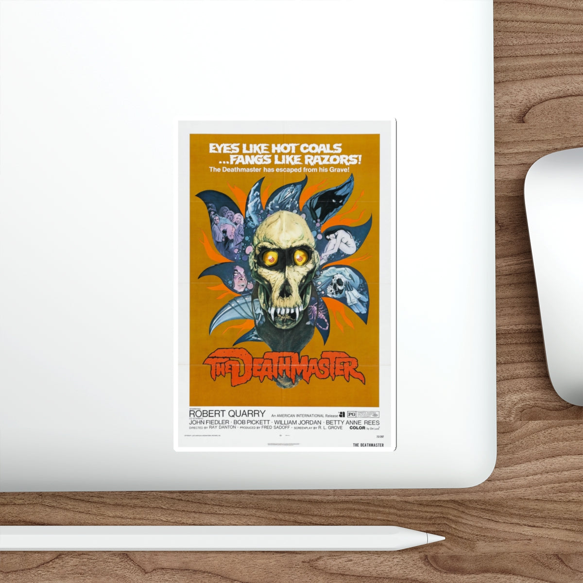 THE DEATHMASTER 1972 Movie Poster STICKER Vinyl Die-Cut Decal-The Sticker Space