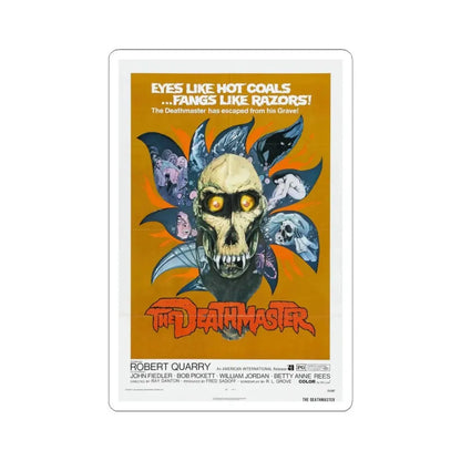 THE DEATHMASTER 1972 Movie Poster - STICKER Vinyl Kiss-Cut Decal 3 Inch White - The Sticker Space