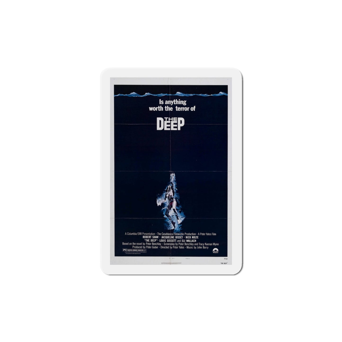 The Deep 1977 Movie Poster Die-Cut Magnet-4" x 4"-The Sticker Space