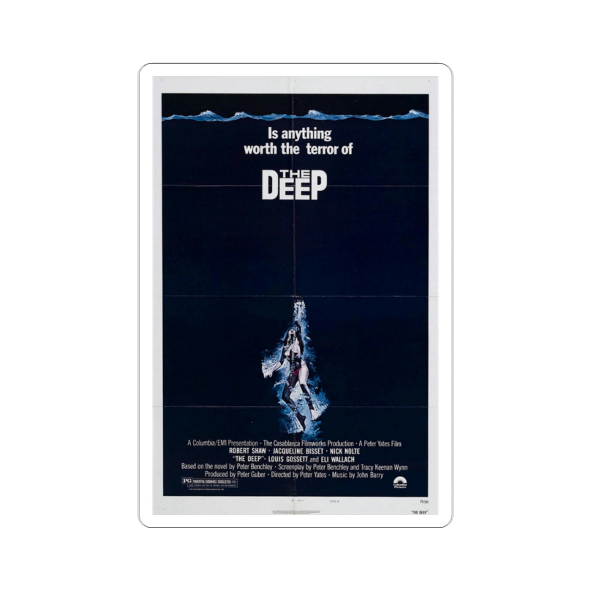 The Deep 1977 Movie Poster STICKER Vinyl Die-Cut Decal-2 Inch-The Sticker Space